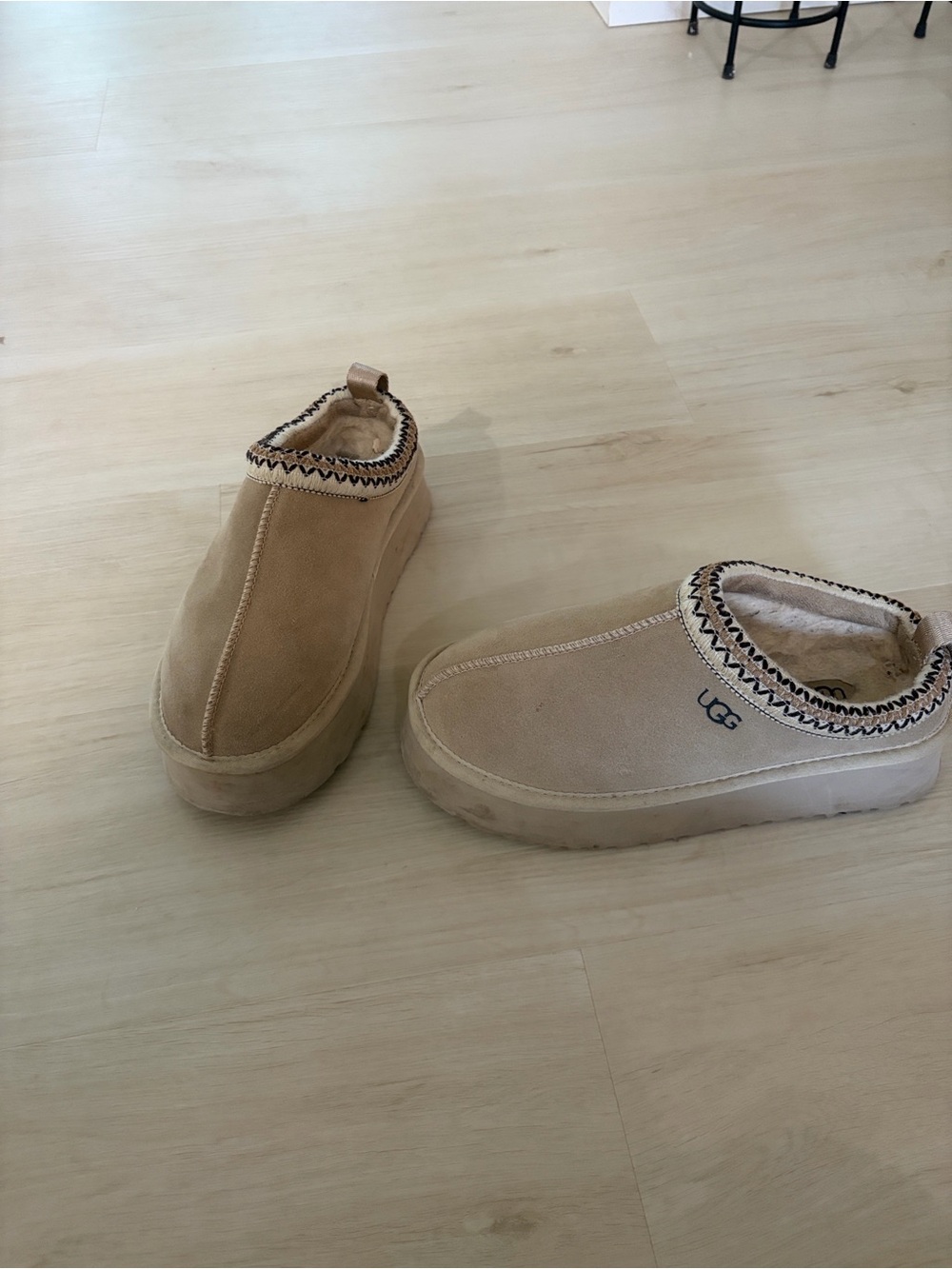 UGG Slip-On Shearling Mules in Natural